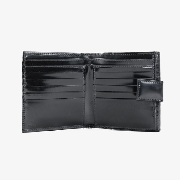 Gucci Vintage Y2K Black Monogram Compact Leather Wallet - Picture 8 of 10
